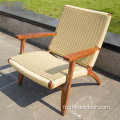 Chaise de jardin en bois Rattan Chaises de terrasse en plein air